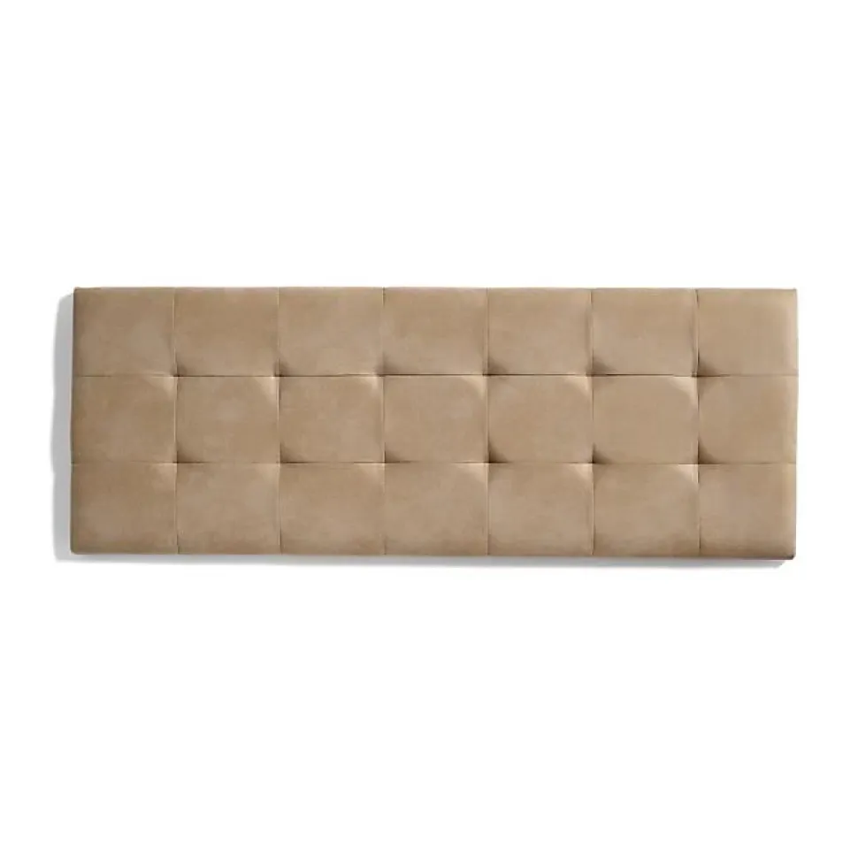 Tête de lit - ECCOX - 105 Capitone - Tissu Anti-Tache - 112x57x5cm - Camel Clair