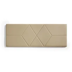 Tête de lit - ECCOX - 112 x 57 cm - Similicuir camel - Design moderne - Rembourrage mousse