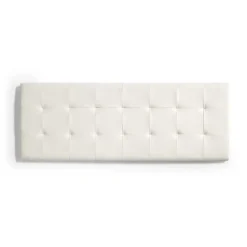 Tête de lit - ECCOX - 152 x 57 x 5 cm - Similicuir - Design contemporain - Blanc