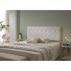 Tête de lit - ECCOX - 152 x 57 x 5 cm - Similicuir - Design contemporain - Blanc