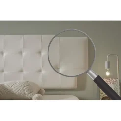 Tête de lit - ECCOX - 152 x 57 x 5 cm - Similicuir - Design contemporain - Blanc