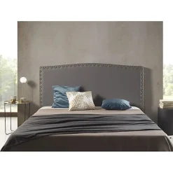 Tête de lit - ECCOX - Ambar - Similicuir gris - 115x115x8 cm - Aquaclean antitache