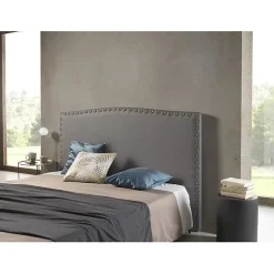 Tête de lit - ECCOX - Ambar - Similicuir gris - 115x115x8 cm - Aquaclean antitache