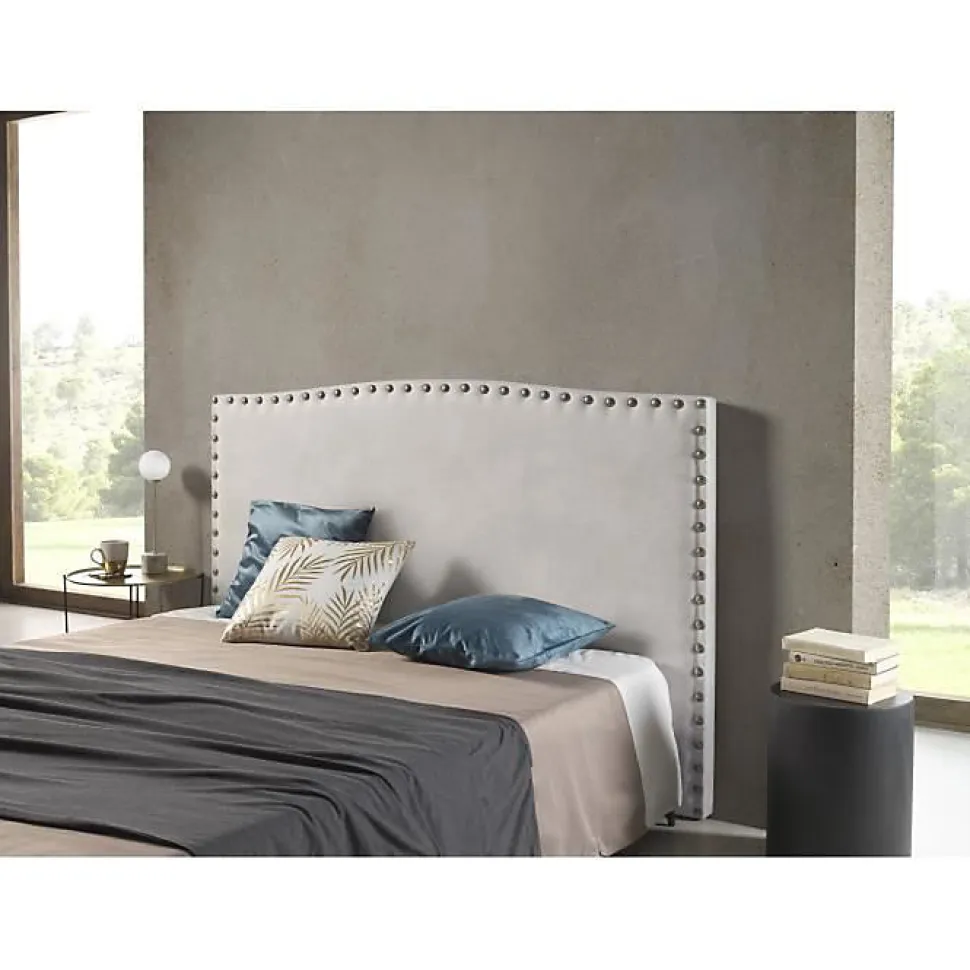 Tête de lit - ECCOX - Ambar - Tissu Aquaclean - Gris - 160x115x8 cm