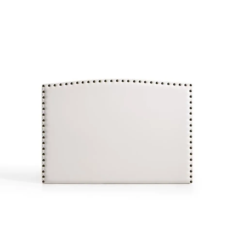 Tête de lit - ECCOX - Ambar - Similicuir blanc - 115x115x8 cm - Aquaclean antitache