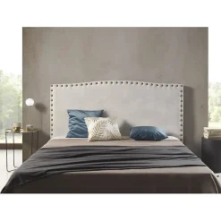 Tête de lit - ECCOX - Ambar - Tissu Aquaclean - Gris - 154x115x8 cm