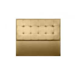 Tête de lit - ECCOX - Aster - Similicuir doré - 130 cm - Épaisseur 8 cm - Anti-taches