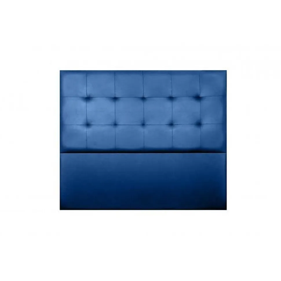 Tête de lit - ECCOX - Aster - Similicuir bleu - 160 cm - Hauteur 120 cm