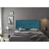 Tête de lit - ECCOX - Cala - Tissu bleu - 220 cm - Rembourrage en mousse HR