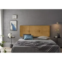 Tête de lit - ECCOX - Dalia - Tissu Aqualine Jaune - 160 cm - Rembourrée - Antitache