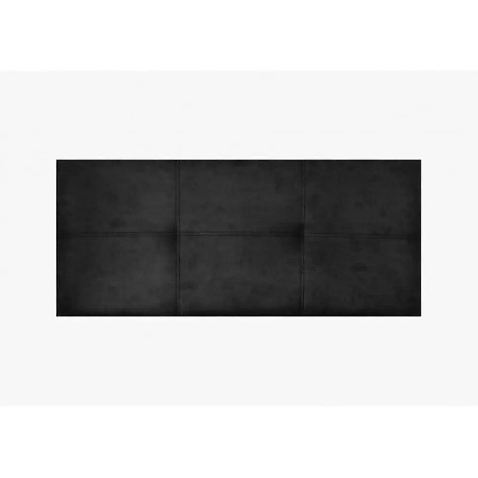 Tête de lit - ECCOX - Dalia - Tissu Aqualine Noir - 160 cm - Rembourrée - Design contemporain