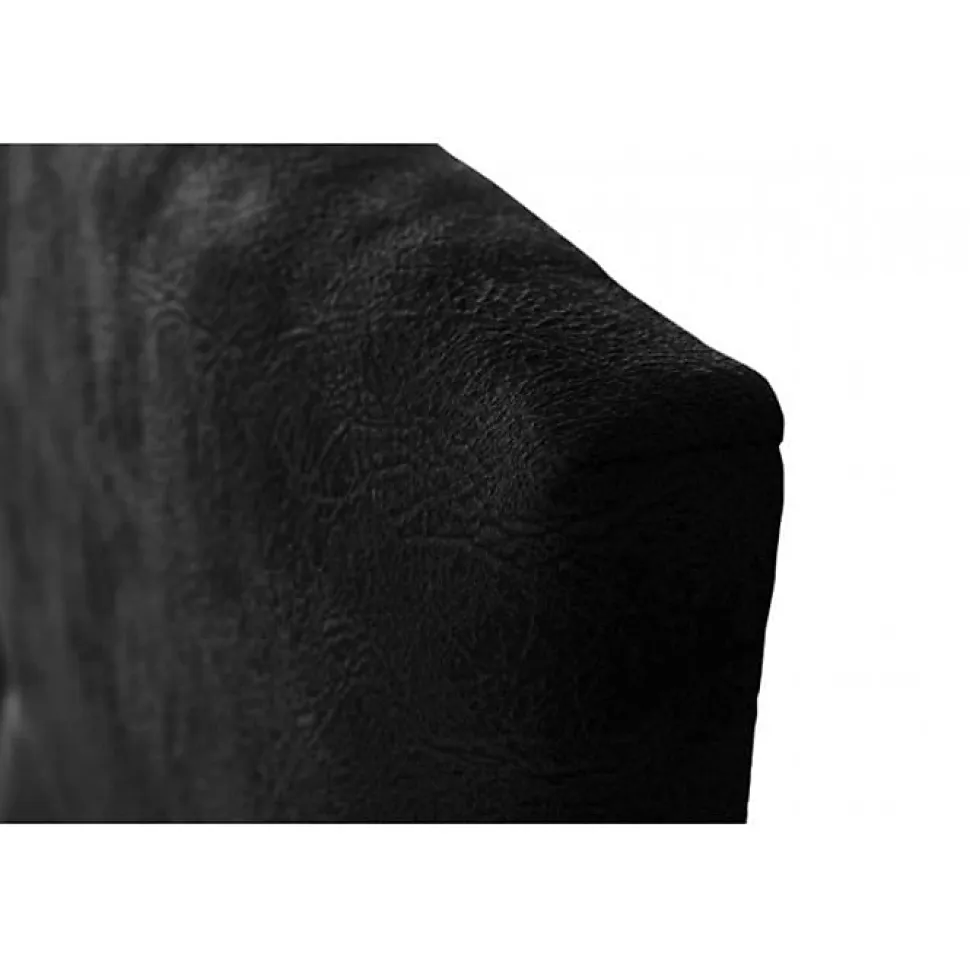 Tête de lit - ECCOX - Dalia - Tissu Aqualine Noir - 160 cm - Rembourrée - Design contemporain