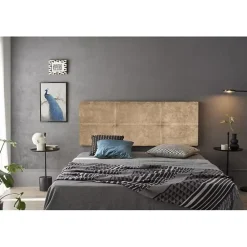 Tête de lit - ECCOX - Dalia - Tissu anti-taches Aqualine - 100 cm - Marron