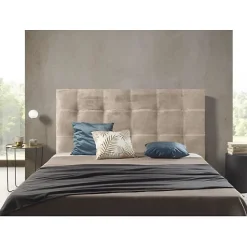Tête de lit - ECCOX - Iris - Tissu antitache - Beige - 160 cm - Design contemporain