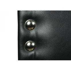 Tête de lit - ECCOX - Lily - Similicuir noir - 145 cm - Design élégant et moderne