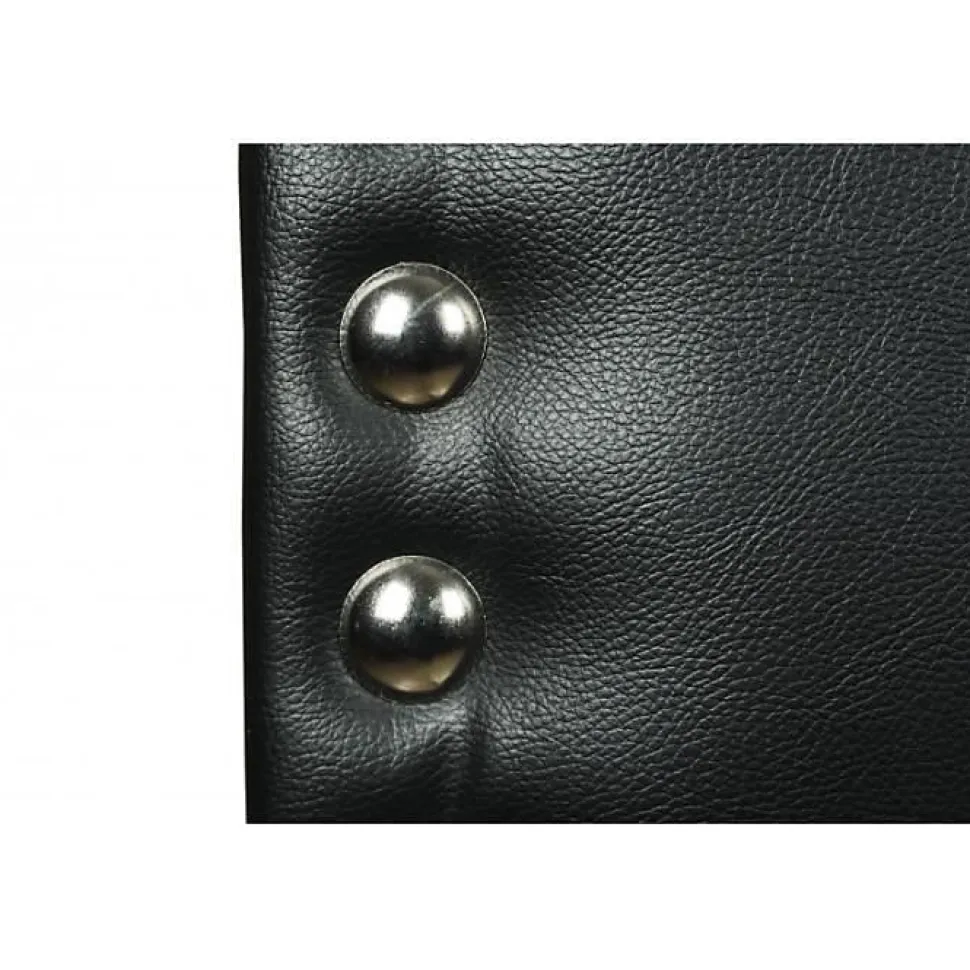 Tête de lit - ECCOX - Lily - Similicuir noir - 120 cm de hauteur - Rembourrage en mousse HR