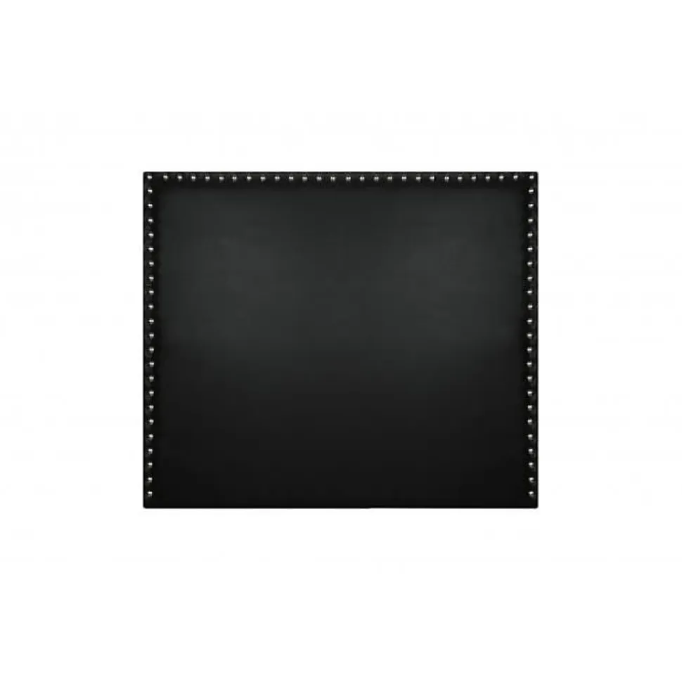 Tête de lit - ECCOX - Lily - Similicuir noir - 120 cm de hauteur - Rembourrage en mousse HR