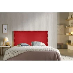 Tête de lit - ECCOX - Lily - Similicuir rouge - 130 cm - Design élégant et moderne