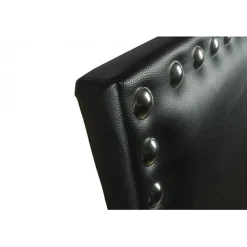 Tête de lit - ECCOX - Lily - Similicuir noir - 130 cm - Design classique et élégant