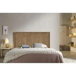 Tête de lit - ECCOX - Lirio - Tissu marron - Antitache - 130 cm de largeur