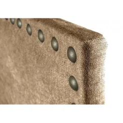 Tête de lit - ECCOX - Lirio - Tissu marron - Antitache - 130 cm de largeur