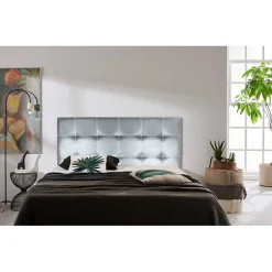Tête de lit - ECCOX - Silver Iris - Similicuir - 130 cm - Design contemporain - Garantie 2 ans