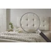 Tête de lit - ECCOX - 112x57cm - Tissu Anti-Tache - Design Contemporain - Effet Granit Blanc Casse