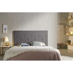 Tête de lit - ECCOX - Zafiro - Similicuir - Gris - 160 cm - Aquaclean