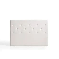 Tête de lit - ECCOX - Zafiro - Similicuir blanc - 115x115x8 cm - Aquaclean antitache
