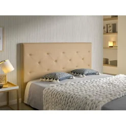 Tête de lit - ECCOX - Zafiro - Similicuir camel - 150 cm - Fabrication artisanale