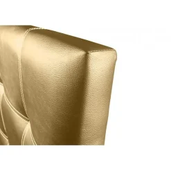 Tête de lit - Iris - Similicuir doré - 145 cm - Épaisseur 8 cm - Fabrication artisanale