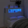 Tête de lit à LED blanc 120x18,5x103,5 cm bois d'ingénierie vidaXL