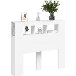 Tête de lit à LED blanc 120x18,5x103,5 cm bois d'ingénierie vidaXL