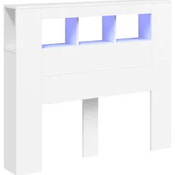 Tête de lit à LED blanc 120x18,5x103,5 cm bois d'ingénierie vidaXL