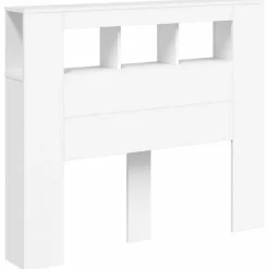 Tête de lit à LED blanc 120x18,5x103,5 cm bois d'ingénierie vidaXL