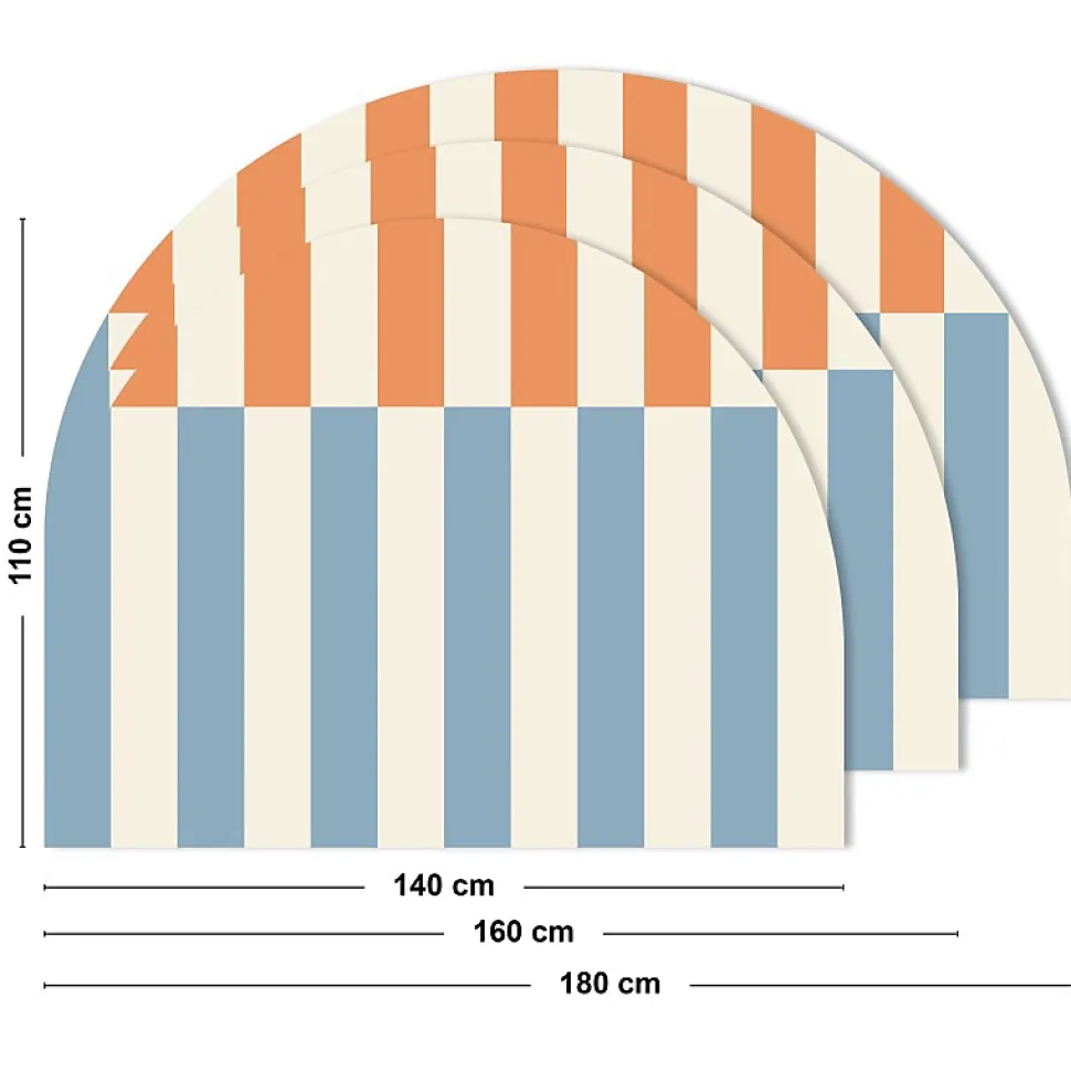 Tête de lit - Rythmo - intissé 225g/m² - pré-encollé - Orange - 110x180cm