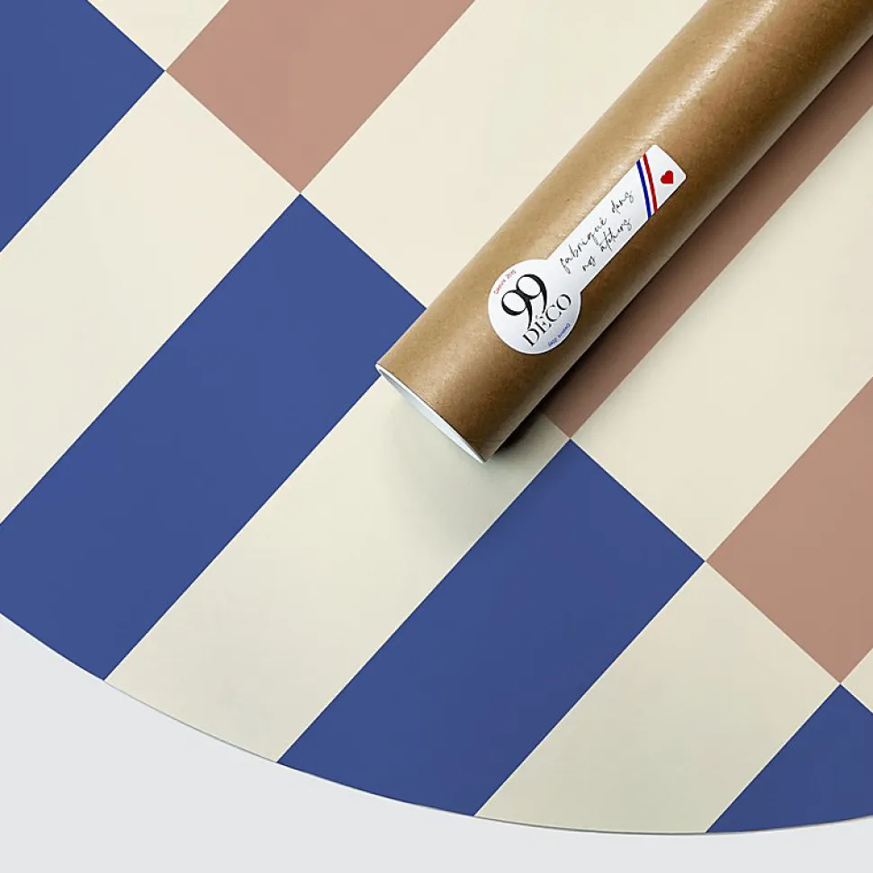 Tête de lit - Rythmo - intissé 225g/m² - pré-encollé - Bleu - 110x160cm