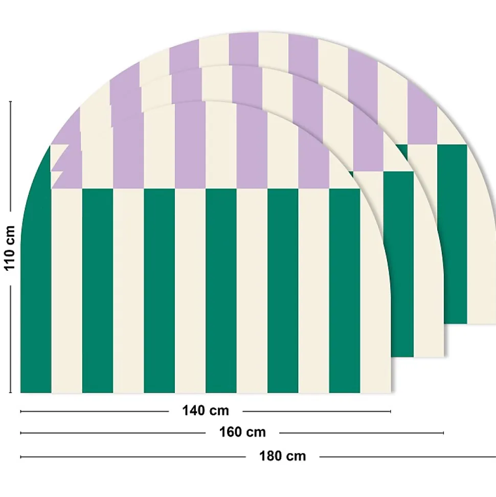 Tête de lit - Rythmo - intissé 225g/m² - pré-encollé - Violet - 110x160cm
