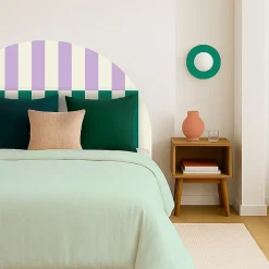 Tête de lit - Rythmo - intissé 225g/m² - pré-encollé - Violet - 110x160cm