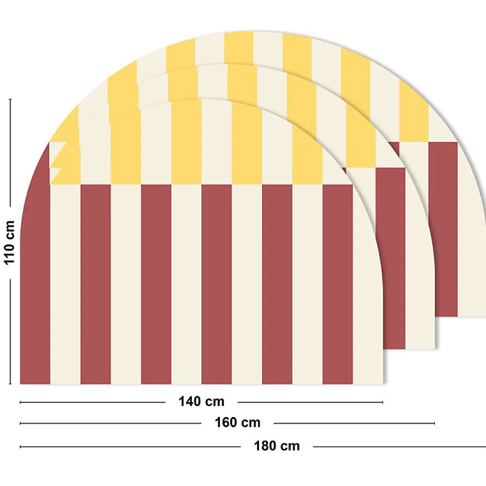 Tête de lit - Rythmo - intissé 225g/m² - pré-encollé - Rouge - 110x180cm