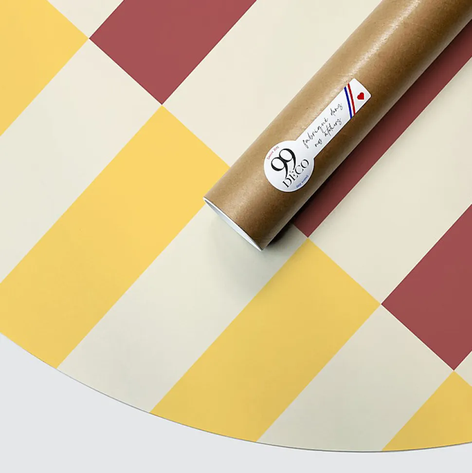 Tête de lit - Rythmo - intissé 225g/m² - pré-encollé - Rouge - 110x180cm