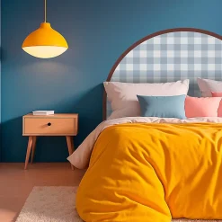 Tête de lit - Vichy - intissé 225g/m² - pré-encollé - Bleu - 110x160cm