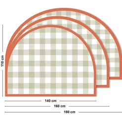 Tête de lit - Vichy - intissé 225g/m² - pré-encollé - Vert - 110x140cm