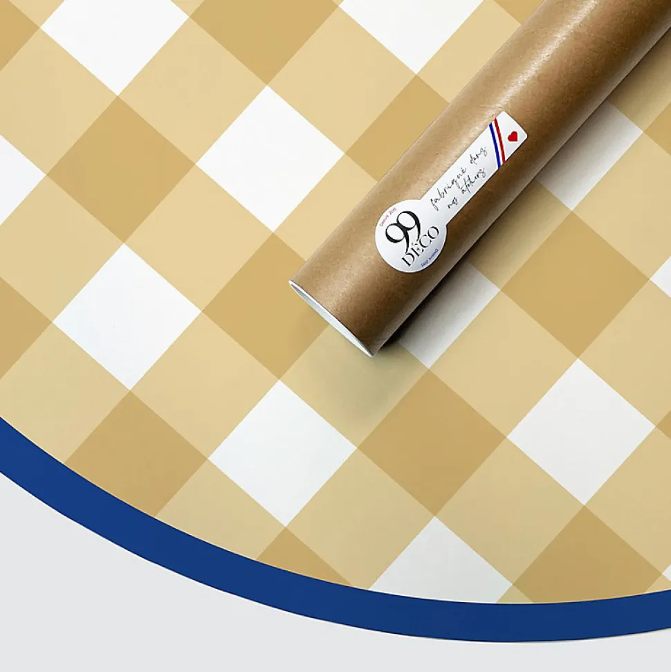 Tête de lit - Vichy - intissé 225g/m² - pré-encollé - Jaune - 110x180cm