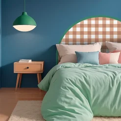 Tête de lit - Vichy - intissé 225g/m² - pré-encollé - Rouge - 110x160cm