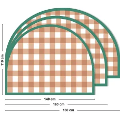 Tête de lit - Vichy - intissé 225g/m² - pré-encollé - Rouge - 110x160cm