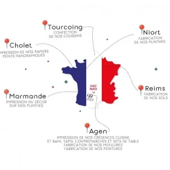 Tête de lit - Vichy - intissé 225g/m² - pré-encollé - Rouge - 110x160cm