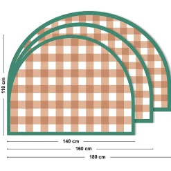 Tête de lit - Vichy - intissé 225g/m² - pré-encollé - Rouge - 110x180cm