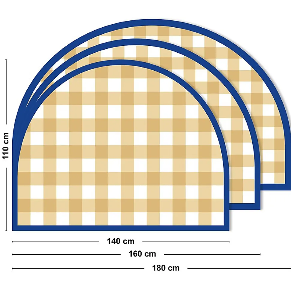 Tête de lit - Vichy - intissé 225g/m² - pré-encollé - Jaune - 110x160cm