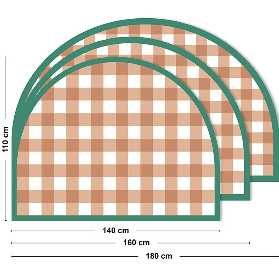 Tête de lit - Vichy - intissé 225g/m² - pré-encollé - Rouge - 110x140cm